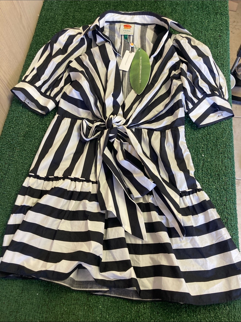 Anthropologie Farm Rio Black womens mini dress size S (OKPM-07-019)